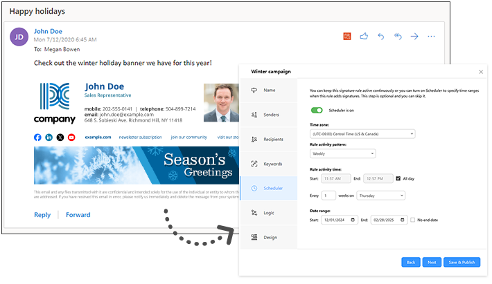 klauzula w stopce mailowej