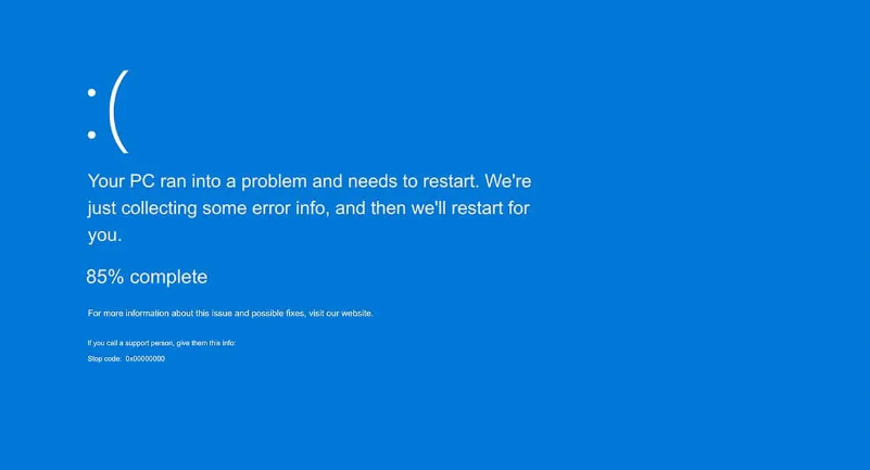 blue screen